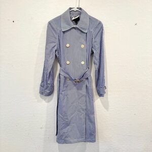 NWT J. Crew Trench Dress Women 10 Blue White Striped Midi Coastal Preppy Classic